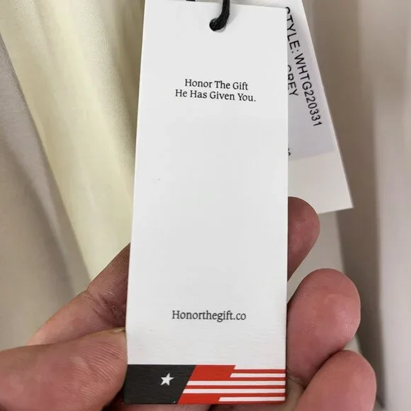 Honor The Gift Women's Striped Button-Up Shirt Dress Grey Casual Long Sleeve Med - Picture 5 of 15